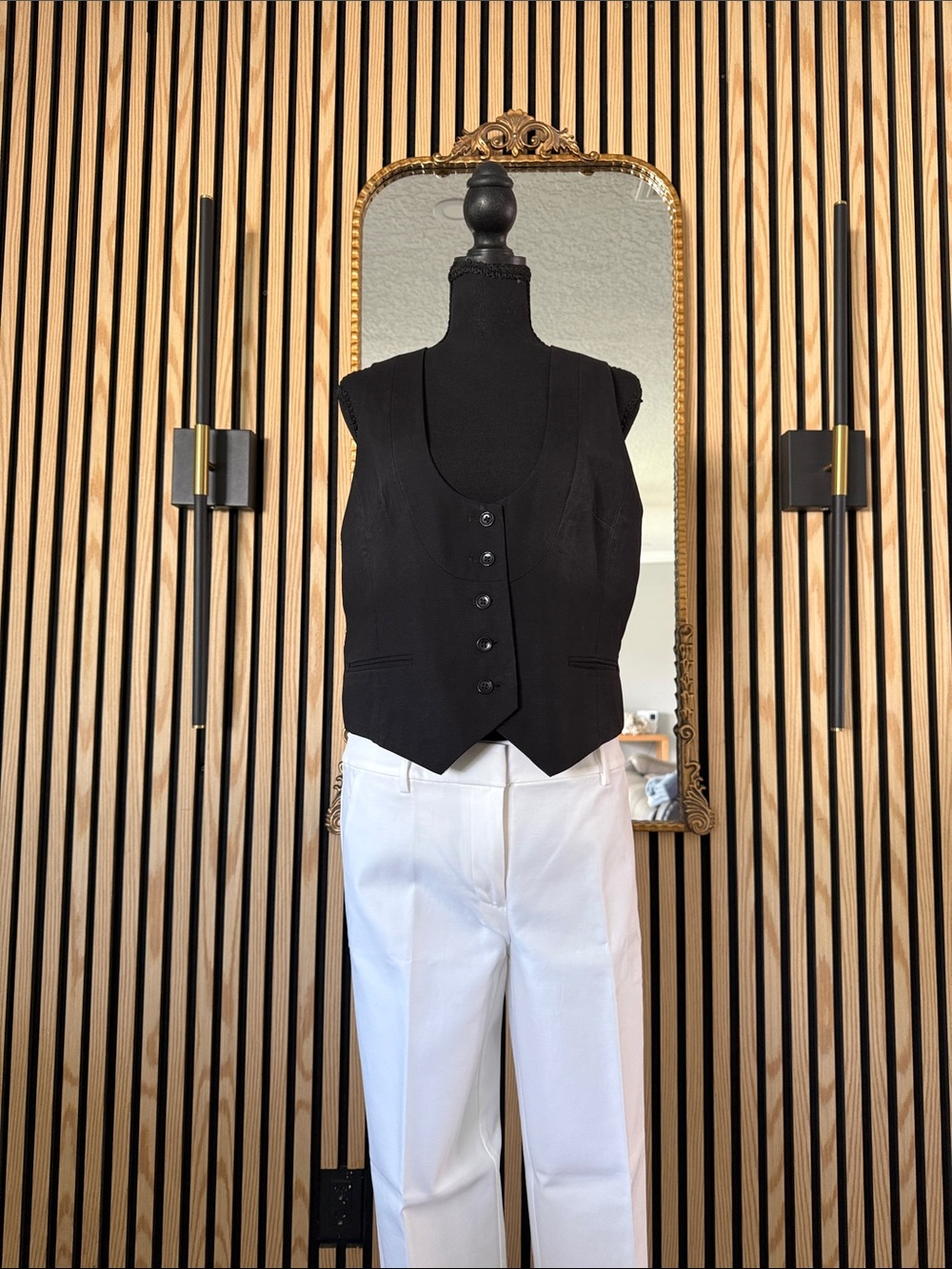 Banana Republic Black Tailored Vest